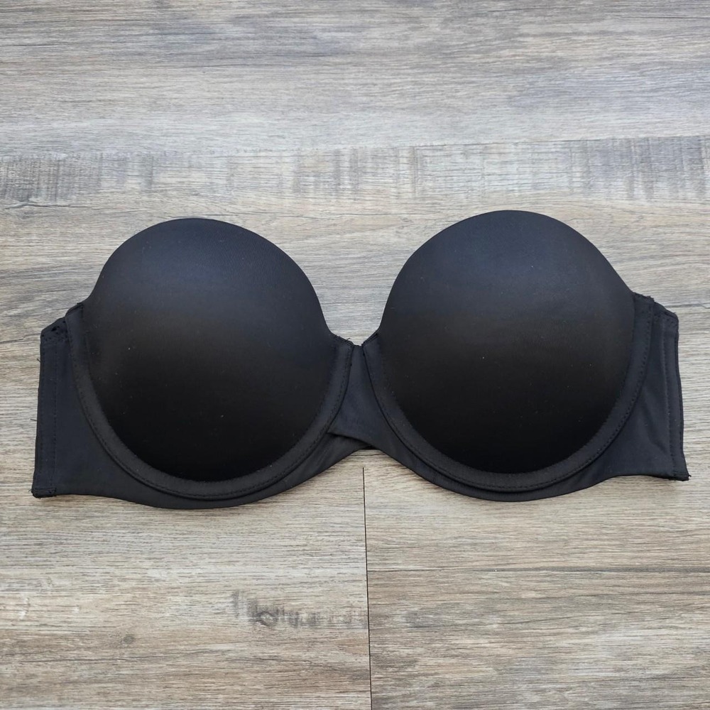 Maidenform Strapless Black Underwire Push-Up Bra 34C SE6990/SN6990
